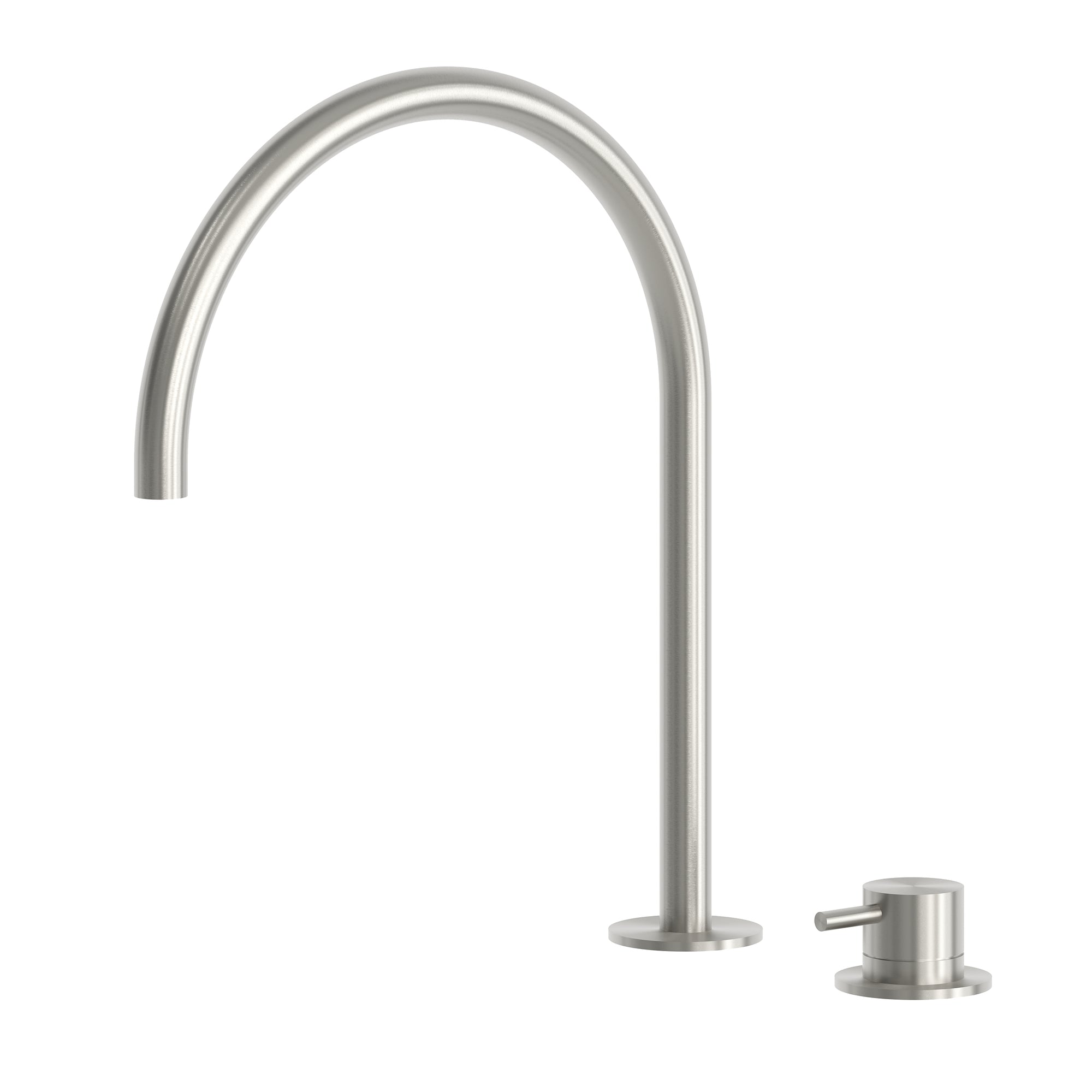 Two-Hole Deck Mount Faucet with Large Rounded Spout