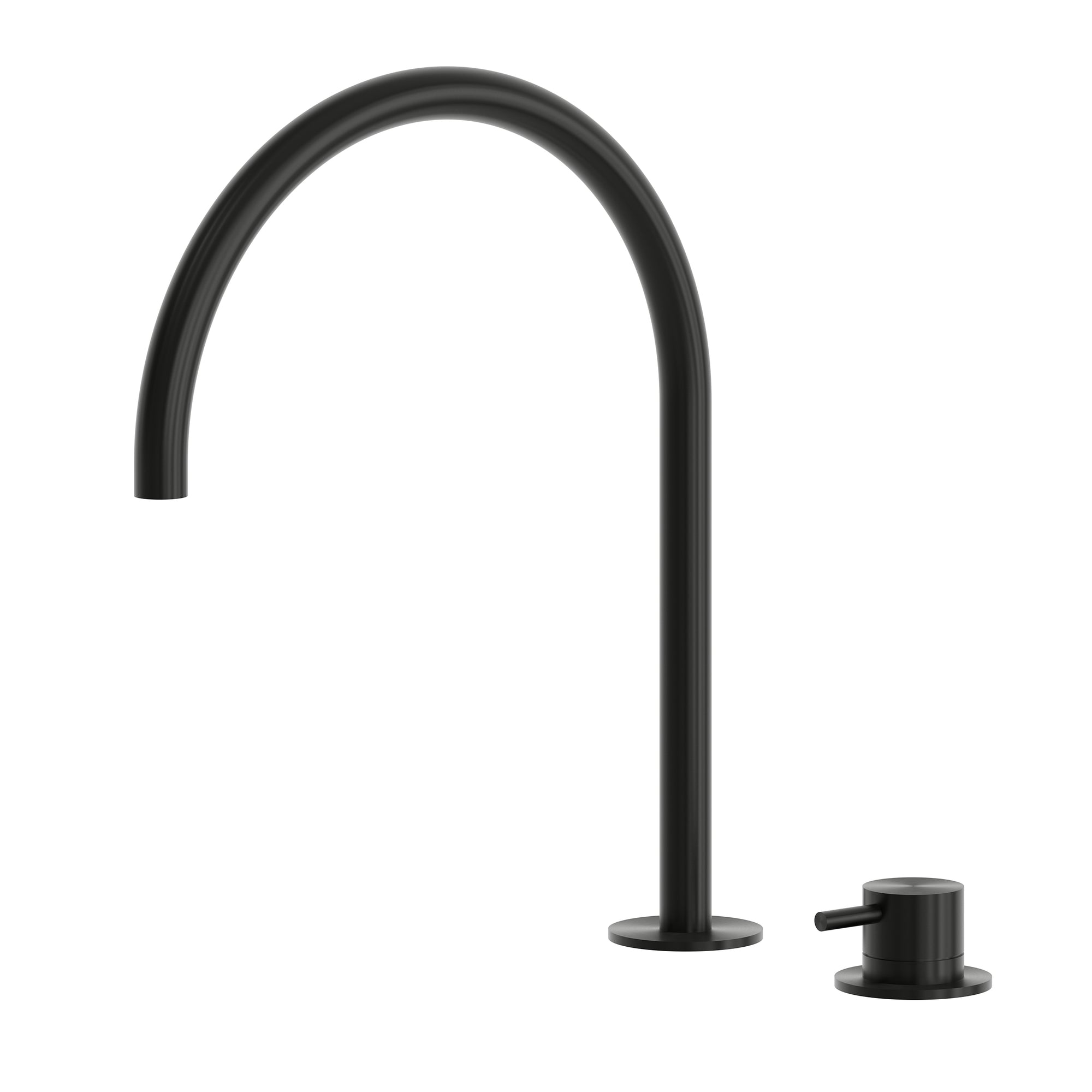 Two-Hole Deck Mount Faucet with Large Rounded Spout